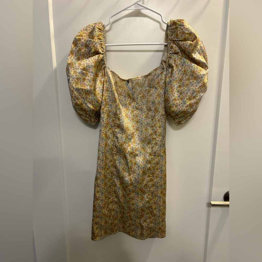 Zara Floral Puff Sleeve Dress